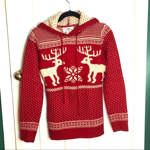 Merry Christmas V28 Reindeer sweater red/cream S - Picture 2 of 5